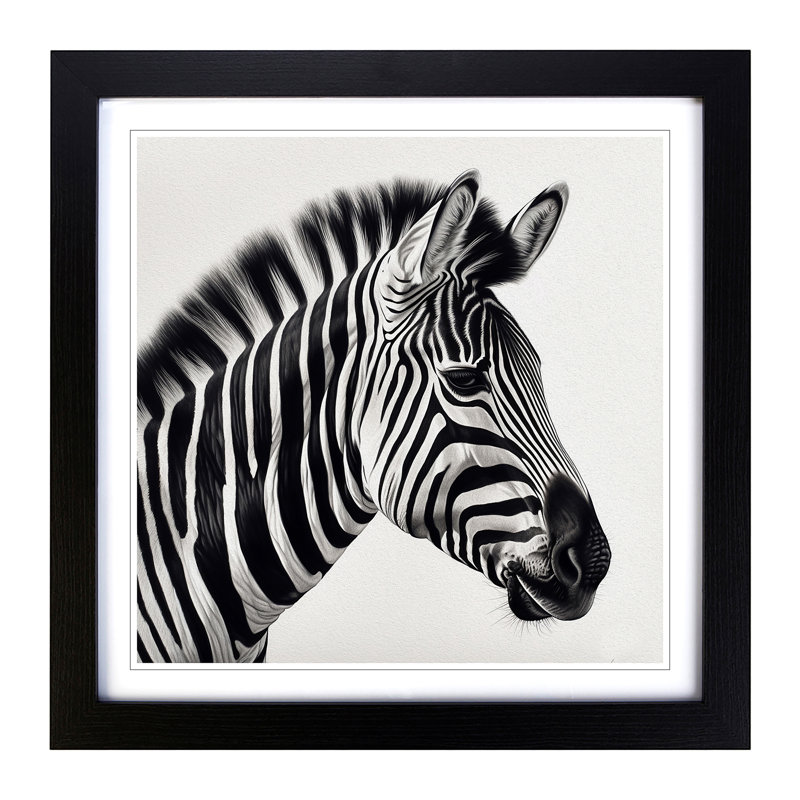 Single Picture Frame Print on Wood, Black Framed