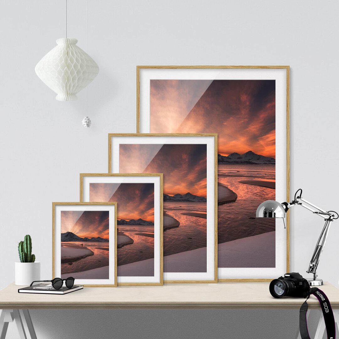 Gerahmtes Poster „Golden Sunset“