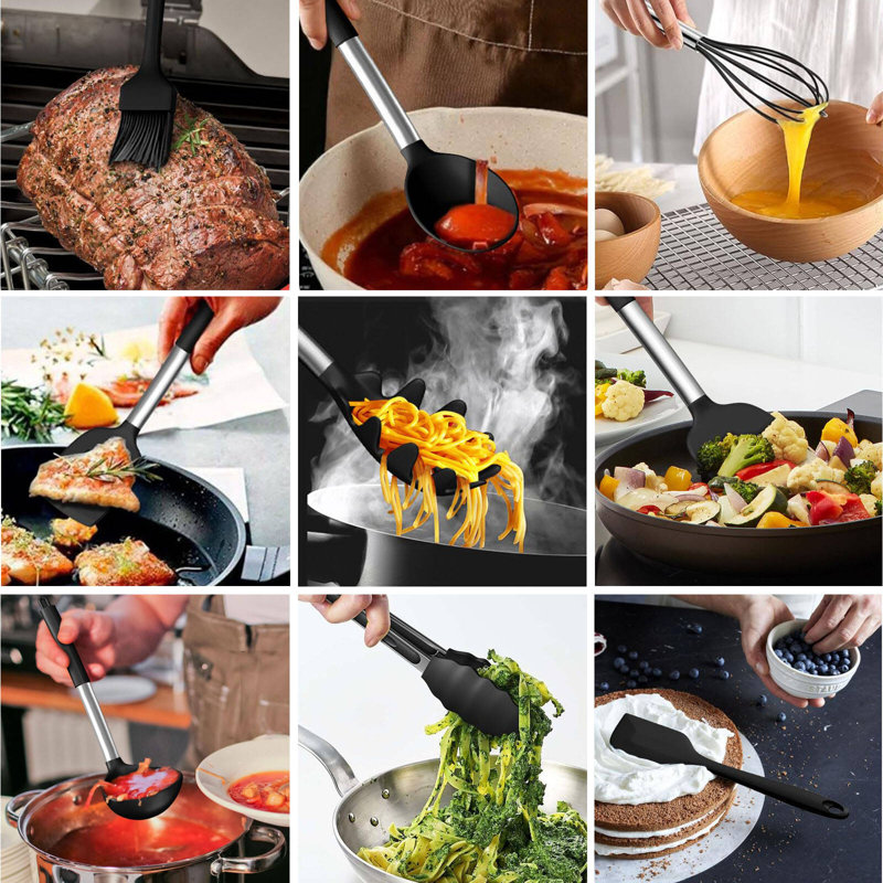 33 ustensiles de cuisine 33 pièces, Noir