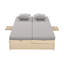 Ensemble de chaise longue double d'extérieur avec dossier réglable en rotin de rotin pour 2 personnes Topmax
