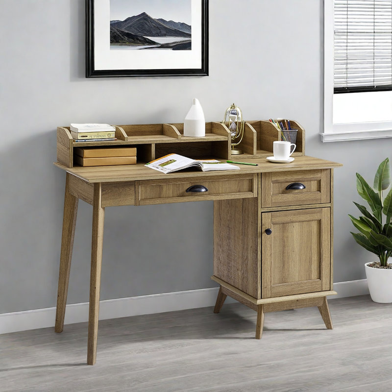 Bureau d'écriture pour bureau à domicile avec huche et armoire