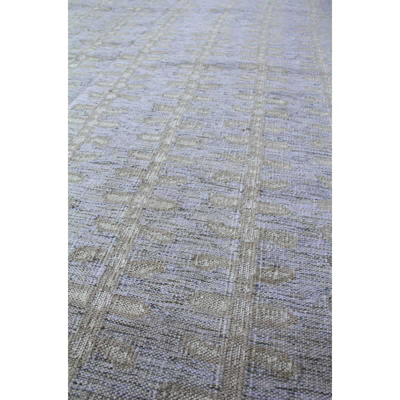 Tapis bleu / gris nouvel âge unique de 16 pi 6 po x 26 pi 6 po