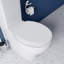 Grasmere Flexi-Fix White Toilet Seat - Adjustable Hinges with Rust Free Chrome Plated Hinge Covers, an Antibacterial Treated Surface and Made From Heavy Duty Thermoset Plastic (White)
