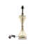 Concettina 82cm Living Room Table Lamp with Glass Base, Bedside Buffet Lamp with Linen Shade