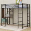 Lit mezzanine en métal avec 2 tablettes et un bureau-700955593-685142027
