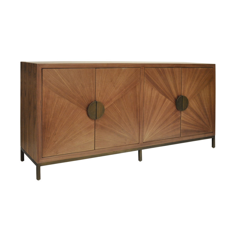 Emory 72'' Brown Solid Wood Sideboard with Adjustable Shelving