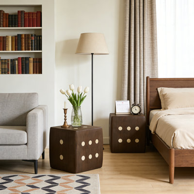 Single/Set Dice-Shaped End Table & Nightstand: Playful Modern Side Table For Living Spaces