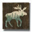 «Simple Living Moose Silhouette» par Michael Mullan, art mural sur toile-1786425655