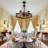 30-In 6-Light Traditional Farmhouse Candle Fandelier Ceiling Fan with Lights with Remote Control-577277408