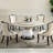 Simple White Faux Marble Round Dining Table-104828892