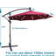 Parasol à énergie solaire 10 pi - imperméable, 8 nervures, manivelle facile, base transversale stable pour terrasse de jardin, arrière-cour, piscine, brise-vent-1856720574