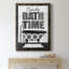 «Bath Time», art textuel sur toile-453051479-453051486
