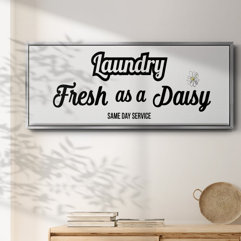 Daisy Laundry- Framed Canvas, 24" H x 60" W