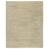Here  There Hand Woven Silk and Wool Abstract Area Rug