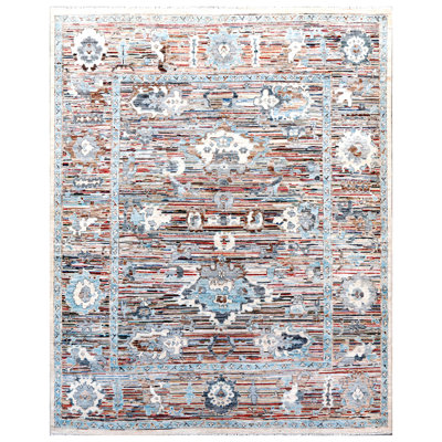 High-Quality Hand-Knotted Silver Area Rug