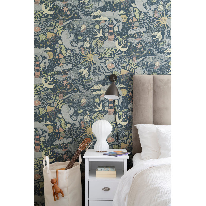 Galerie Resan Havet Nautical Wallpaper, Dark Blue