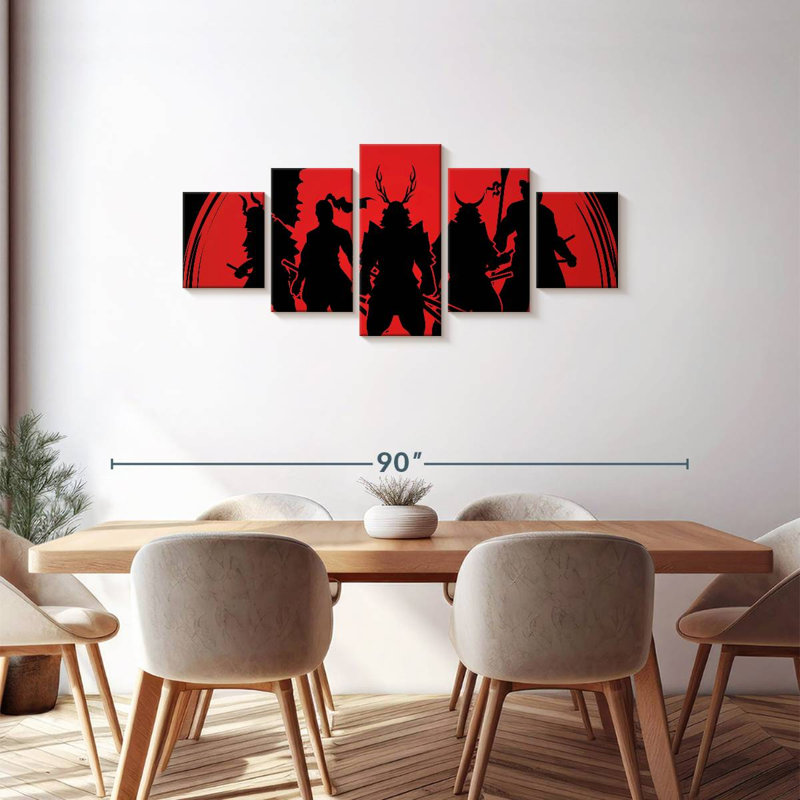 Samurai Warriors, 30" H x 68" W