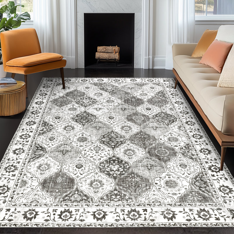 Non-slip Soft Bohemia Area Rug, Rectangle 6' x 9'
