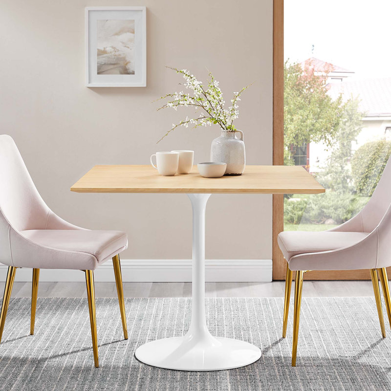 Lippa Square Wood Grain Dining Table, Natural, 36" L x 36" W