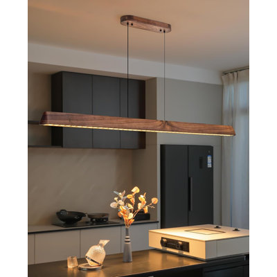 Wooden Linear Chandelier