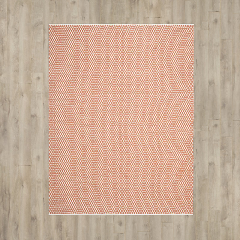 Mandeville Geometric Cotton Hand Woven Area Rug, Rectangle 91 x 152cm