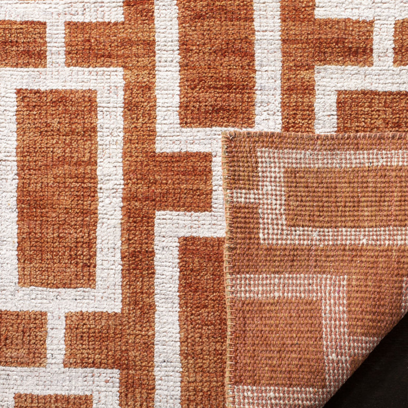 Geometric Hand Woven Area Rug, Rectangle 122 x 183cm