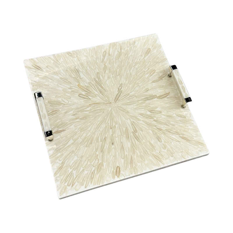 Bone Handle Tray, 2.5" H x 16" W x 16" D