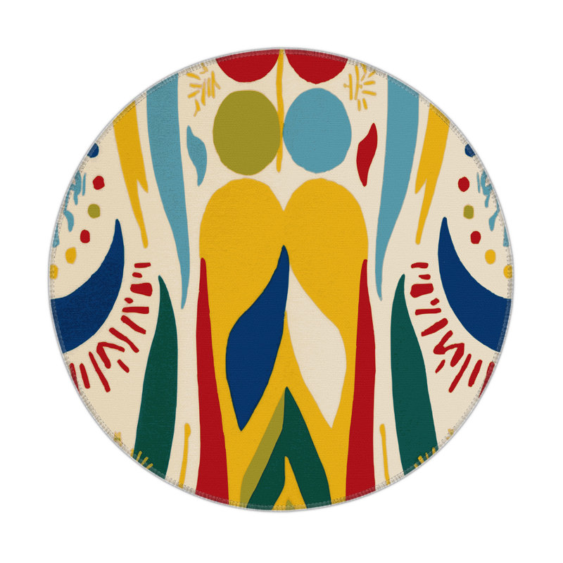 Lush Vibe Indoor And Outdoor Area Rug, Round 5'