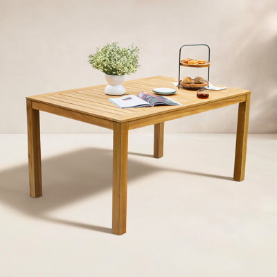 Suchta 59" Teak Patio Dining Table