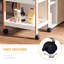Chaparro Mobile Serving Trolley Kitchen Cart Pine Wood Rolling Wheels White