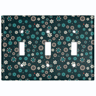 Christmas Ice Snow 3-Gang Toggle Light Switch Wall Plate