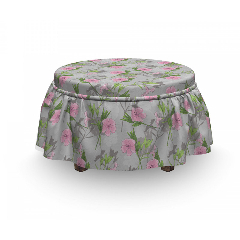 Housse pour repose-pieds croissance du jardin fleurs