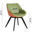 Table de salle à manger ronde 31,5 "couleur tulipe noyer avec 2 chaises en cuir artificiel, salon pour 4 personnes, coussins confortables et polyvalents-668197719