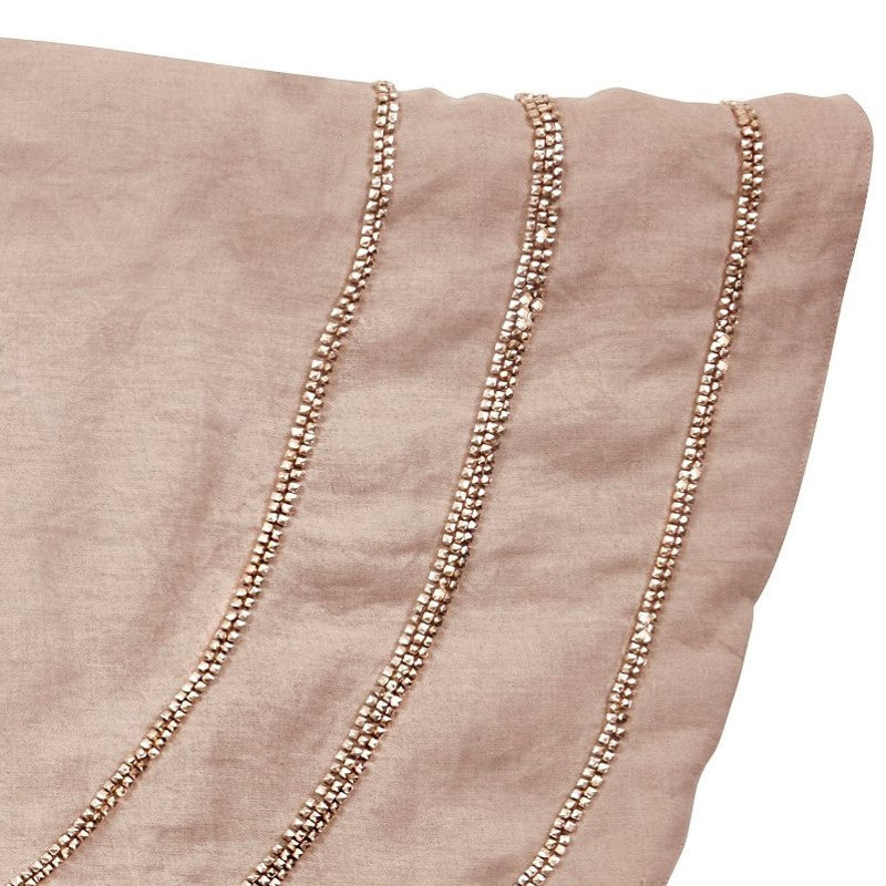 Handmade Christmas Tree Skirt in Natural Linen - Nailhead Design - 60"