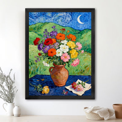 «Black», encadré noir, magnifique arrangement de fleurs à l'huile, art mural, impressions de style rétro