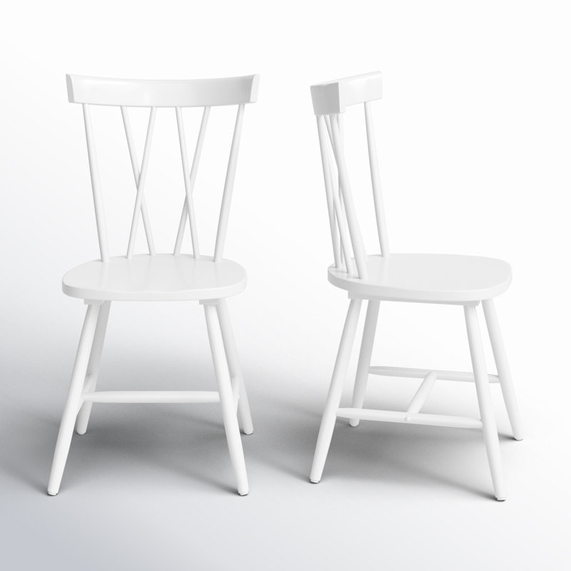 Porschia Cross Back Side Chair, White