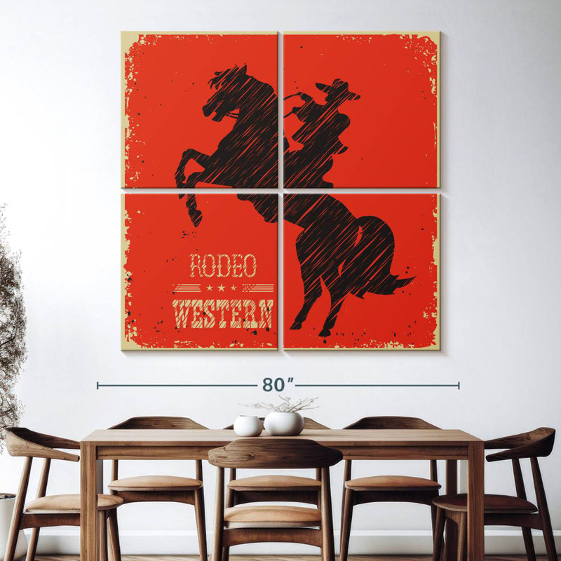 Lelar Western Rodeo, 74" H x 74" W