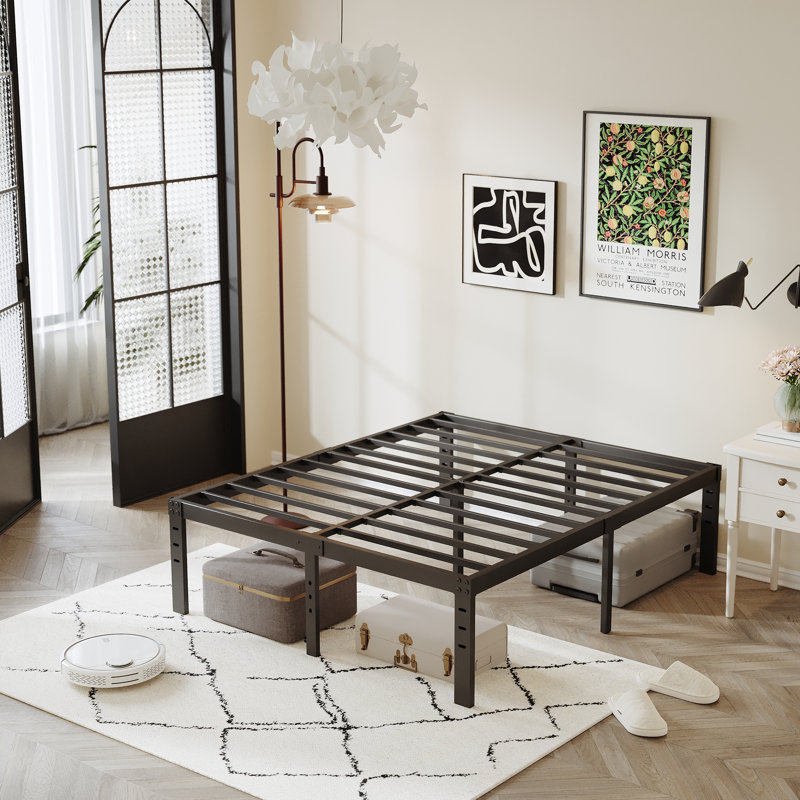 Kyriel 16'' Metal Platform Bed Frame, King