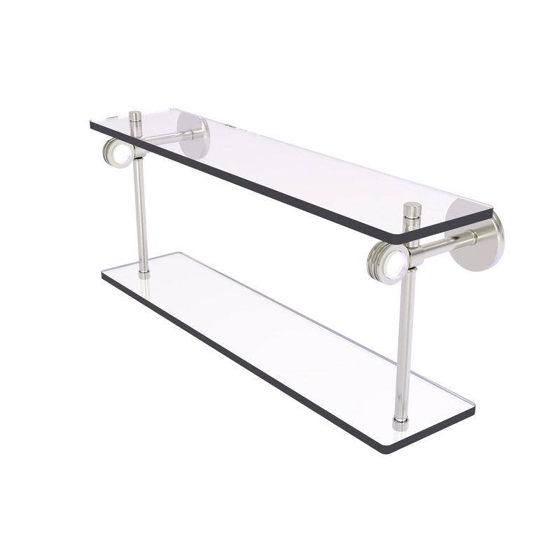 Margolis 2 Piece Tiered Shelf, Satin Nickel