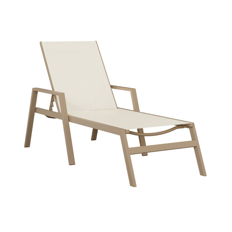 Chaise longue Colella, White, Oak Wood Vein