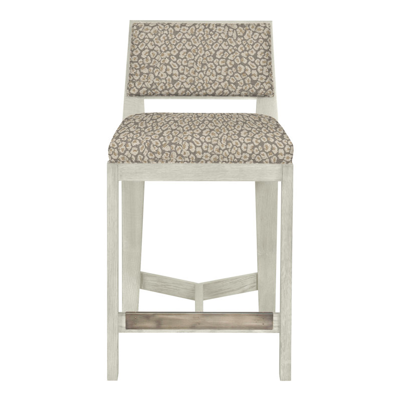Scoville By Thom Filicia Upholstered Counter Stool with Solid Wood Frame, Wrenn, Impala tempête