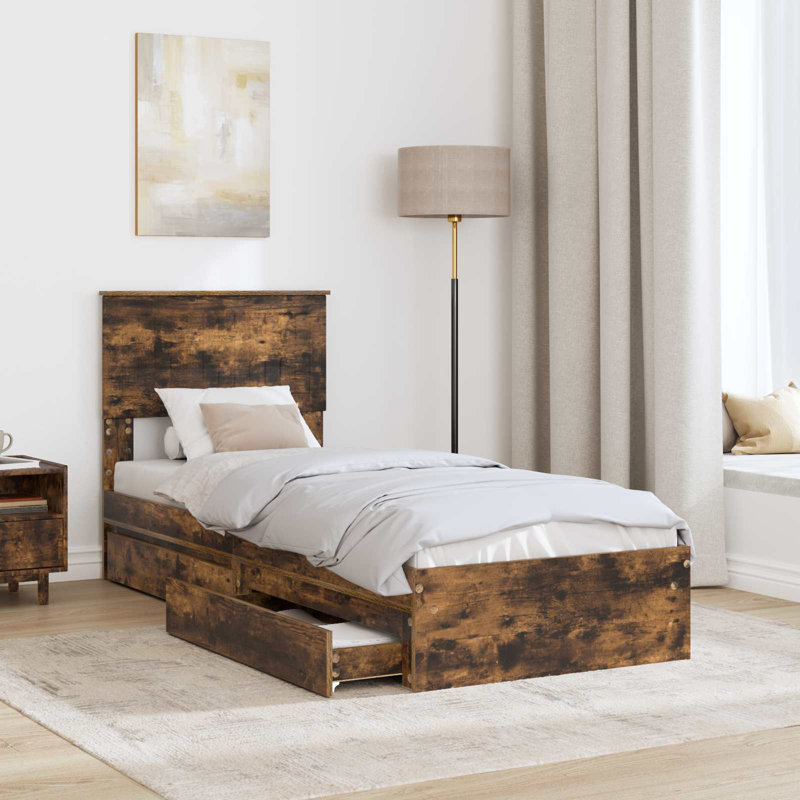 Bed Frame, Small Single (2'6), Smoked Oak