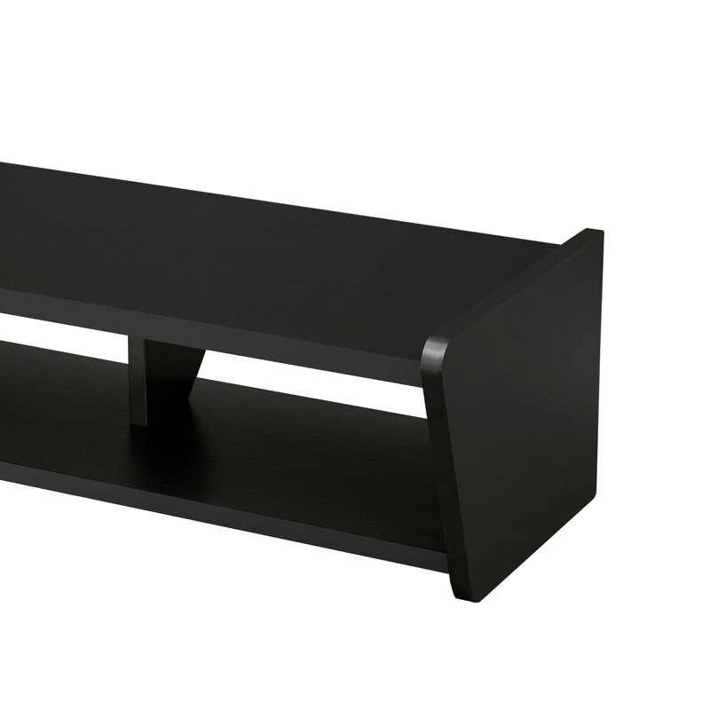 Arveer 65" Floating Open Storage Wall Mounted TV Stand for TVs up to 70", Solid Black