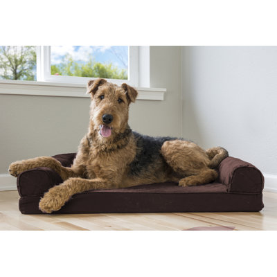 Quilted Orthopedic Bolster Sofa Pet Bed