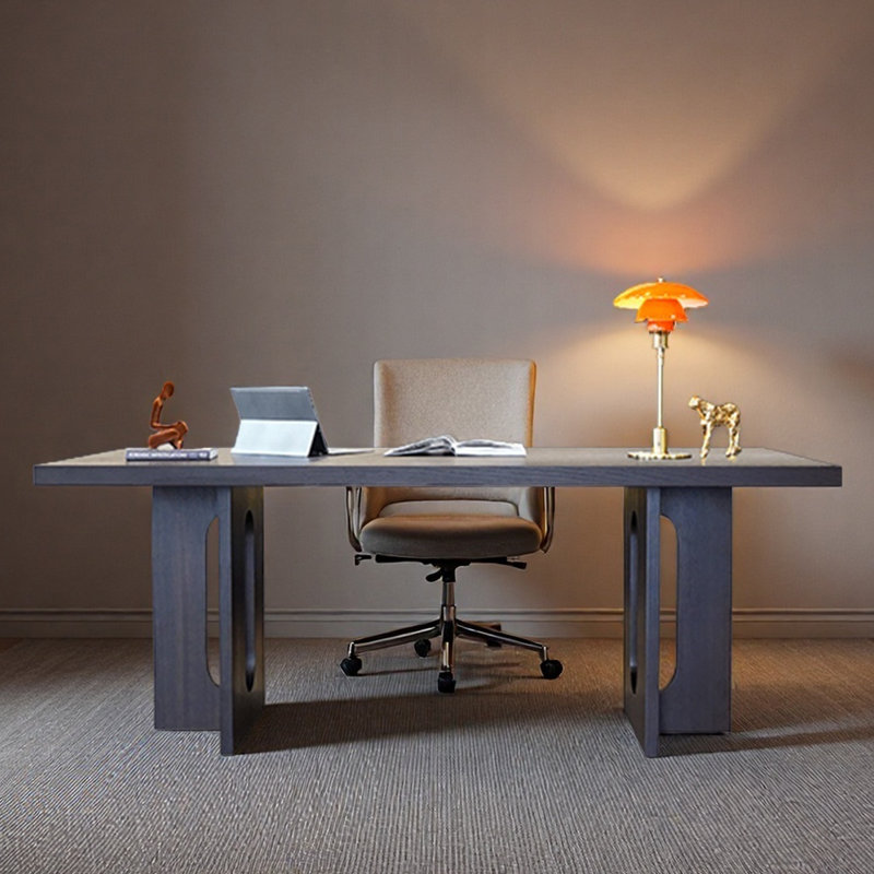 Bureau rectangulaire simple pour le bureau à domicile, Brun, H 29,53 po x l 70,87 po x P 31,5 po