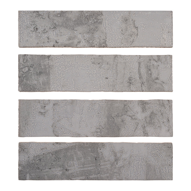 Splash 3-in. x 12-in. Subway Vintage Look Matte & Glossy Ceramic Wall Tile, Prussian