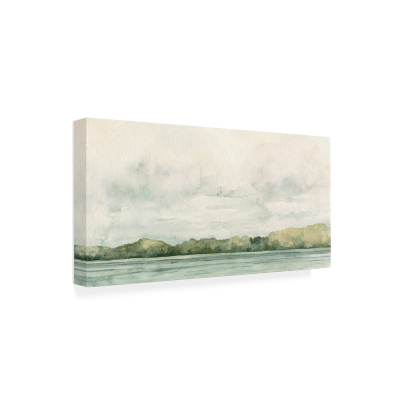 «Riverside Views I On Canvas» par Emma Caroline, art sur toile, H 12 po x l 24 po x P 2 po