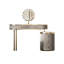 Meuble-lavabo simple en pierre frittée avec tiroirs de rangement-130491379