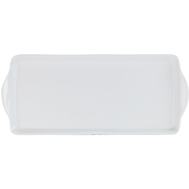 Ensemble de plateaux en mélamine 2 pièces Trevin, Blanc