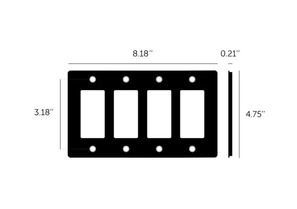 4G Plate / Non-Logo, Brass
